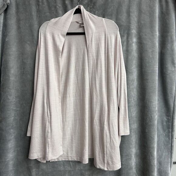 Banana Republic Open Duster Cardigan Maxi Long Womens Large Pockets - Picture 1 of 9